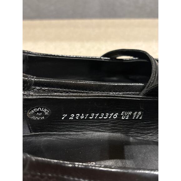 Mephisto Basilia Flat Shoes Women's Size 11 Black Leather Vernis Fripe Slip On - Picture 8 of 8